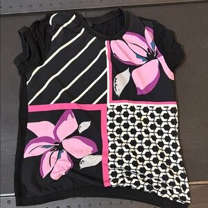 Floral women’s  Shirt - Black and Pink